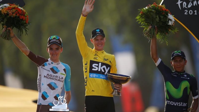 Chris Froome recordó a las víctimas de Niza en el podio del Tour de Francia
