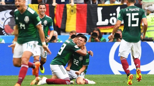 México dio la gran sorpresa y derrotó al actual campeón del mundo Alemania en Rusia 2018