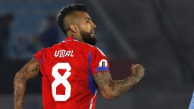 Vidal anotó ante Uruguay el primer gol de Chile en las Clasificatorias