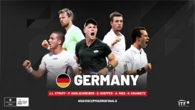 Alemania anunció su equipo para enfrentar a Chile y Argentina en Copa Davis