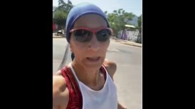 Erika Olivera fue "al trote" a emitir su sufragio