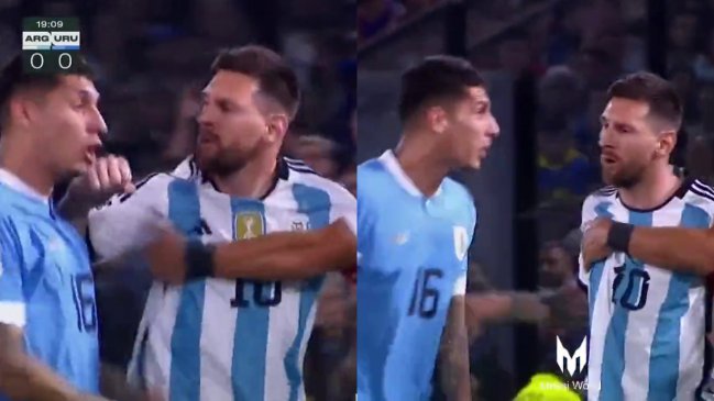 Messi reaccionó con furia en gresca durante el clásico entre Argentina y Uruguay
