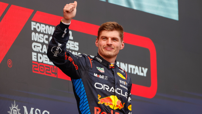 Max Verstappen celebró en el GP de Emilia-Romagna