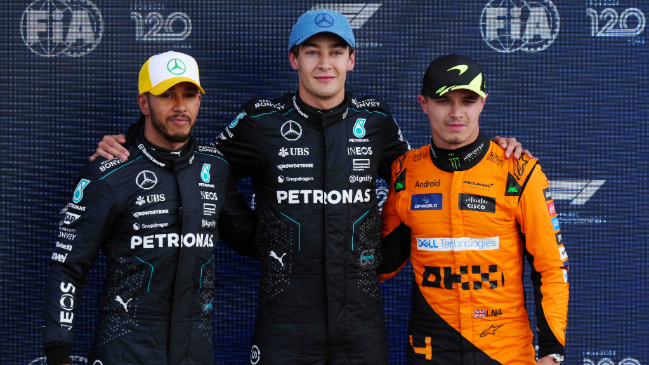 Fórmula 1: Russell saldrá desde la pole y Hamilton lo acompañará en primera fila en Silverstone