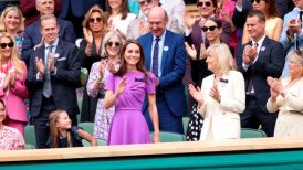Kate Middleton reapareció en la final de Wimbledon y fue ovacionada por el público