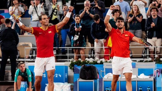 Rafael Nadal y Carlos Alcaraz debutaron con un triunfo en el dobles en los Juegos Olímpicos