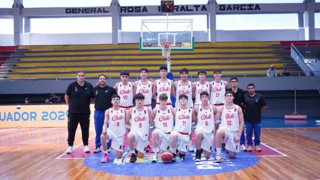 Chile terminó en el quinto lugar en el Sudamericano de Básquetbol U15