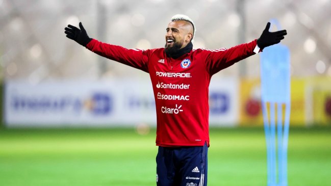 Arturo Vidal se unió a los trabajos de La Roja en Juan Pinto Durán